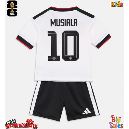 Germany Jamal Musiala #10 Replica Home Stadium Kit for Kids World Cup 2026 Short Sleeve (+ pants)